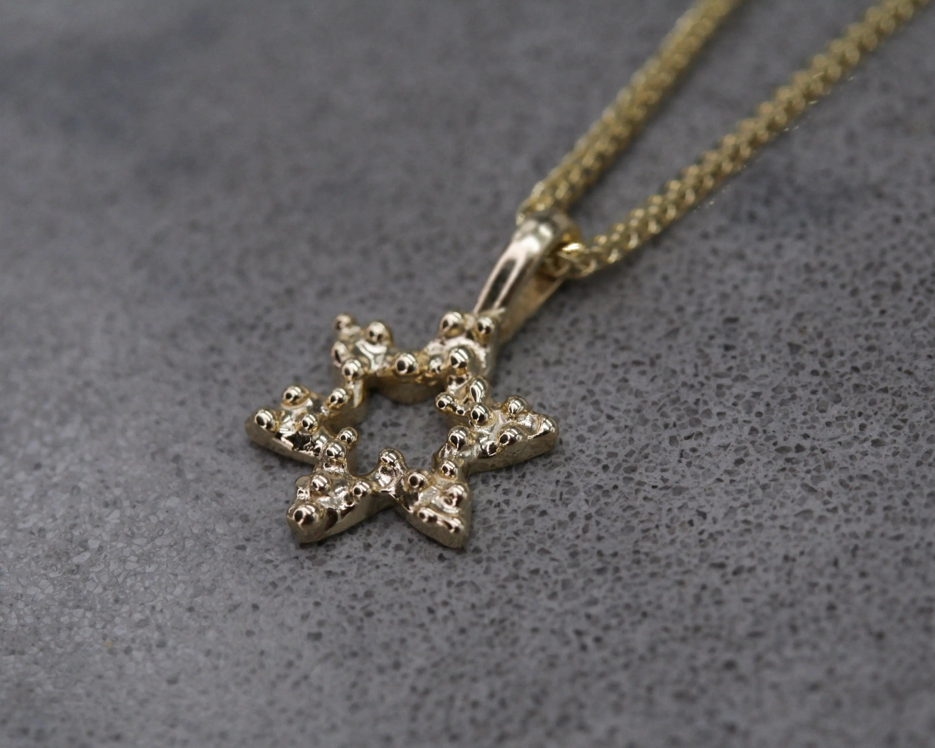 שרשרת מגן דוד טקסטורה Yael Pilo | Handcrafted Creations