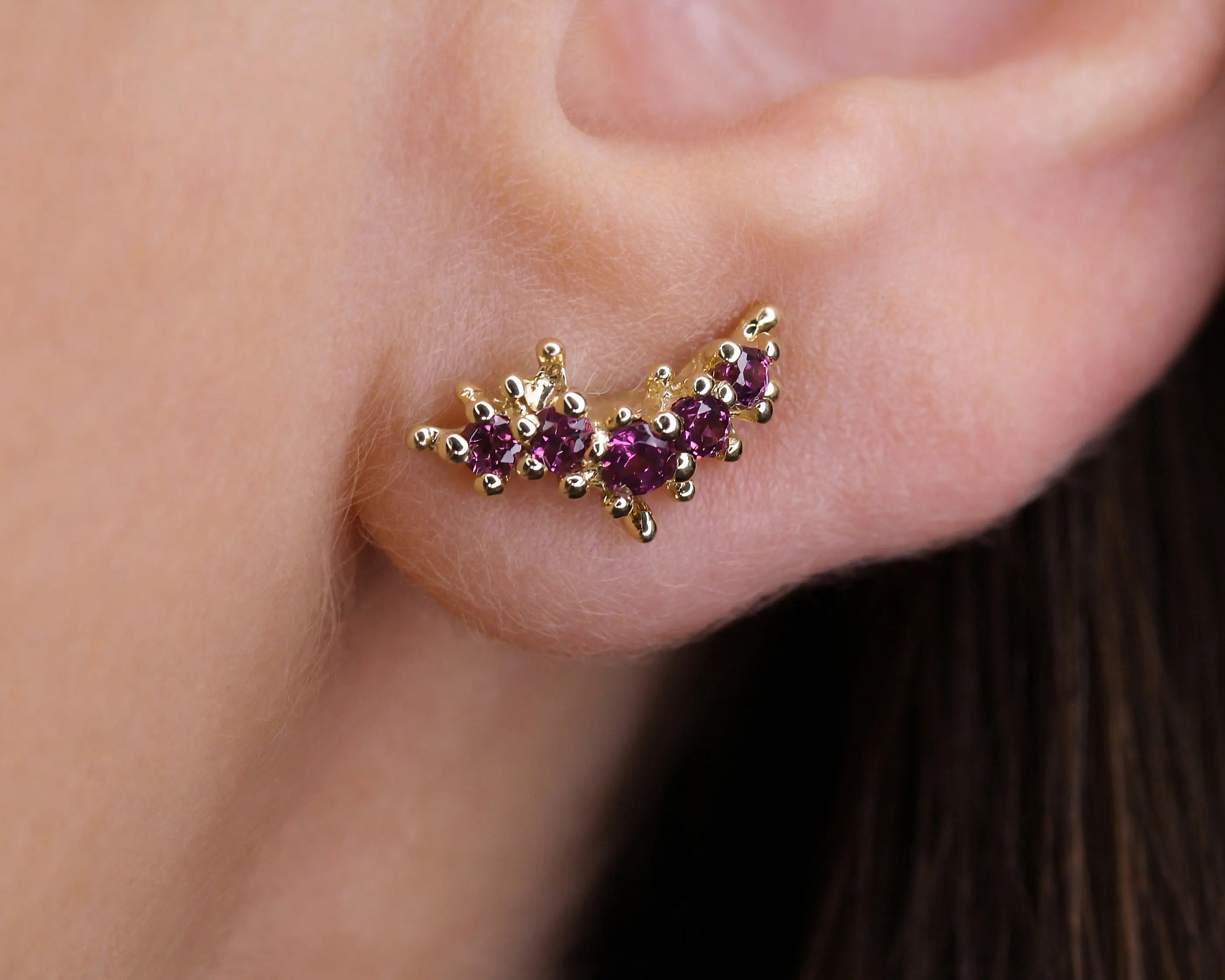 עגילי סחלב ורוד Yael Pilo | Handcrafted Creations